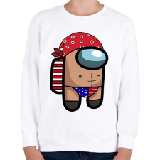 PRINTFASHION Among us: Ricardo - Gyerek pulóver - Fehér gyerek pulóver, kardigán