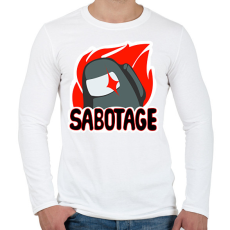 PRINTFASHION Among us - sabotage - Férfi hosszú ujjú póló - Fehér