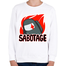 PRINTFASHION Among us - sabotage - Gyerek pulóver - Fehér