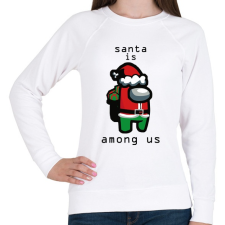 PRINTFASHION Among us - Santa is - Női pulóver - Fehér női pulóver, kardigán