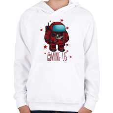 PRINTFASHION Among us spaceman - űrhajós - Gyerek kapucnis pulóver - Fehér