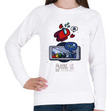 PRINTFASHION Among us stories - Női pulóver - Fehér női pulóver, kardigán