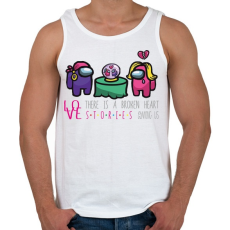 PRINTFASHION Among us - stories - there is a broken heart - Férfi atléta - Fehér
