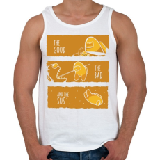 PRINTFASHION Among us the good the bad and the sus - Férfi atléta - Fehér