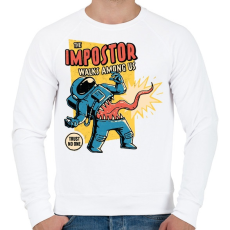 PRINTFASHION Among us The Impostor among us - Férfi pulóver - Fehér