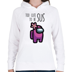 PRINTFASHION Among us Too cute to be sus - Női kapucnis pulóver - Fehér