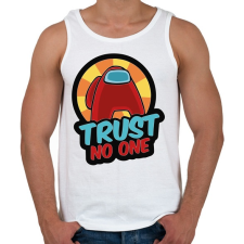 PRINTFASHION Among us trust no one - Férfi atléta - Fehér atléta, trikó