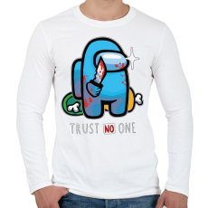 PRINTFASHION Among us trust no one  - Férfi hosszú ujjú póló - Fehér