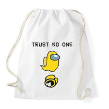 PRINTFASHION Among us Trust no one - Sportzsák, Tornazsák - Fehér tornazsák