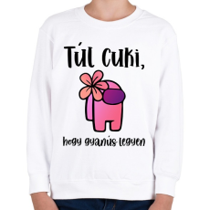 PRINTFASHION Among Us - Túl cuki, hogy gyanús legyen - Gyerek pulóver - Fehér