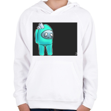 PRINTFASHION Among us WTF - Gyerek kapucnis pulóver - Fehér gyerek pulóver, kardigán