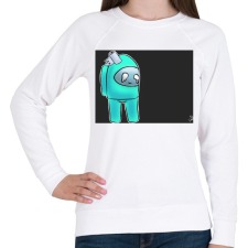 PRINTFASHION Among us WTF - Női pulóver - Fehér női pulóver, kardigán