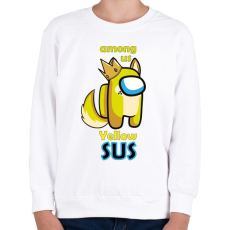 PRINTFASHION Among us Yellow sus  - Gyerek pulóver - Fehér