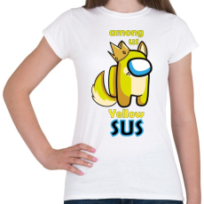 PRINTFASHION Among us Yellow sus  - Női póló - Fehér