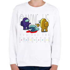 PRINTFASHION Among us - you are the impostor - Gyerek pulóver - Fehér gyerek pulóver, kardigán