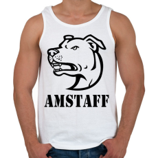 PRINTFASHION Amstaff 02 - Férfi atléta - Fehér