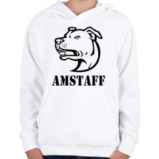 PRINTFASHION Amstaff 02 - Gyerek kapucnis pulóver - Fehér