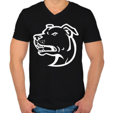 PRINTFASHION Amstaff 03 - Férfi V-nyakú póló - Fekete