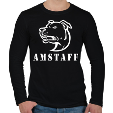 PRINTFASHION Amstaff 04 - Férfi hosszú ujjú póló - Fekete