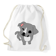 PRINTFASHION Amstaff/pitbull kutyus (szürke) - Sportzsák, Tornazsák - Fehér tornazsák