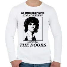 PRINTFASHION AN AMERICAN PRAYER-DRAW - Férfi hosszú ujjú póló - Fehér férfi póló