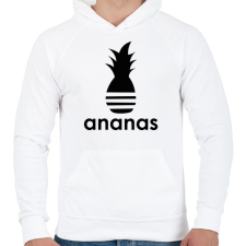 PRINTFASHION Ananas - Parody - Férfi kapucnis pulóver - Fehér férfi pulóver, kardigán