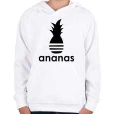 PRINTFASHION Ananas - Parody - Gyerek kapucnis pulóver - Fehér