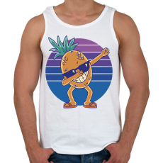 PRINTFASHION Ananász dab - Férfi atléta - Fehér