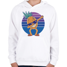 PRINTFASHION Ananász dab - Gyerek kapucnis pulóver - Fehér