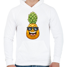 PRINTFASHION Ananász  - Férfi kapucnis pulóver - Fehér