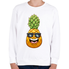 PRINTFASHION Ananász  - Gyerek pulóver - Fehér