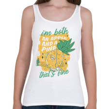 PRINTFASHION Ananász - Női atléta - Fehér női trikó