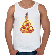 PRINTFASHION Ananászos pizza karácsonyfa - Férfi atléta - Fehér atléta, trikó