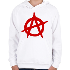PRINTFASHION Anarchia - Gyerek kapucnis pulóver - Fehér