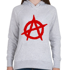 PRINTFASHION Anarchia - Női kapucnis pulóver - Sport szürke