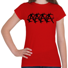 PRINTFASHION Anarchista audis - Női póló - Piros női póló