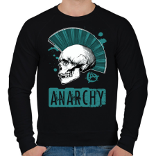 PRINTFASHION anarchy blue - Férfi pulóver - Fekete férfi pulóver, kardigán