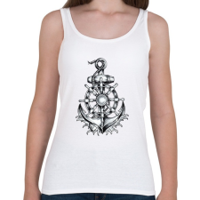 PRINTFASHION Anchor Drawing - Női atléta - Fehér női trikó