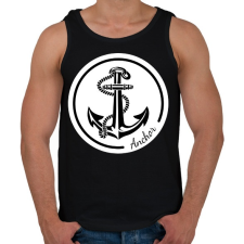 PRINTFASHION anchor - Férfi atléta - Fekete atléta, trikó