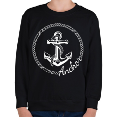 PRINTFASHION Anchor - Gyerek pulóver - Fekete