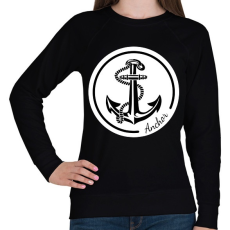 PRINTFASHION anchor - Női pulóver - Fekete