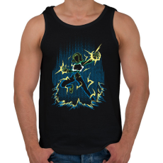 PRINTFASHION androide - Férfi atléta - Fekete