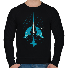 PRINTFASHION Androméda - Férfi pulóver - Fekete