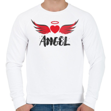 PRINTFASHION ANGEL - Férfi pulóver - Fehér férfi pulóver, kardigán