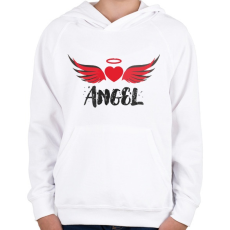 PRINTFASHION ANGEL - Gyerek kapucnis pulóver - Fehér