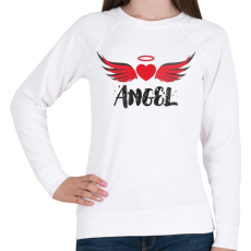 PRINTFASHION ANGEL - Női pulóver - Fehér