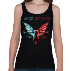 PRINTFASHION Angel vs deamon - Női atléta - Fekete