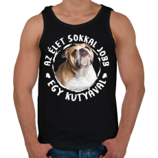 PRINTFASHION Angol Bulldog - Férfi atléta - Fekete