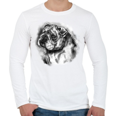PRINTFASHION angol bulldog  - Férfi hosszú ujjú póló - Fehér