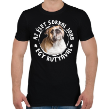 PRINTFASHION Angol Bulldog - Férfi póló - Fekete férfi póló
